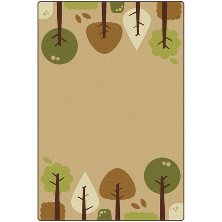 CARPETS FOR KIDS 8 x 12 ft. Kidsoft Tranquil Trees RugTan Rectangle 29758